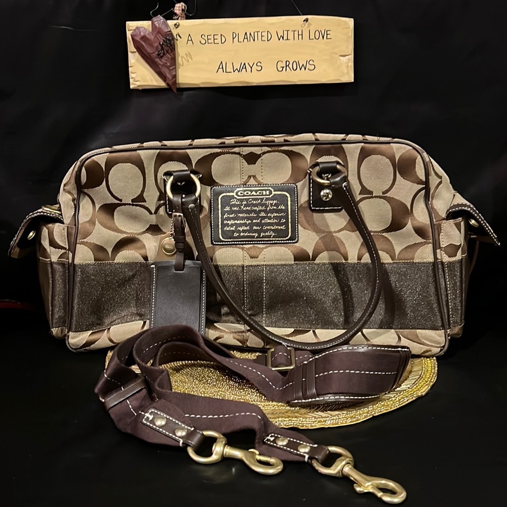 Coach signature canvas duffle
